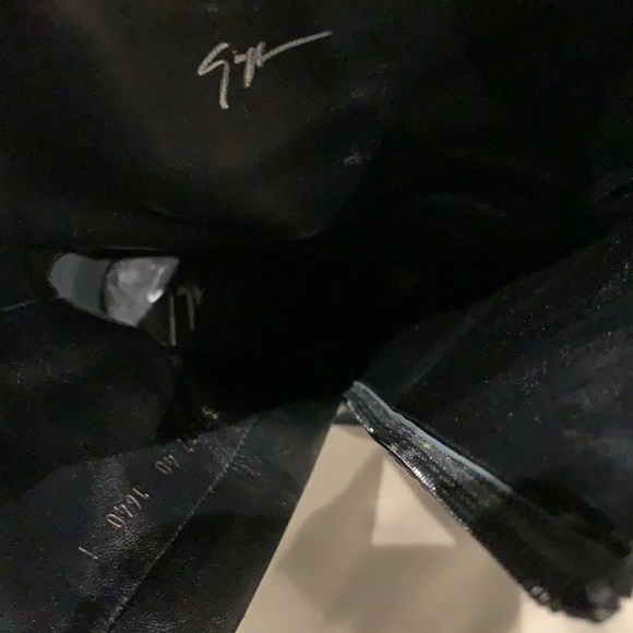 Giuseppe Zanotti Black Suede Fringe Mid Calf Boots - Picture 12 of 12